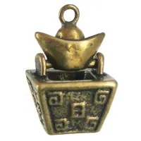 Амулет Ямб (слиток) 25х15мм, бронза KB01-16