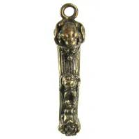 Амулет Жезл Жуйи с Трехлапой жабой 50мм, бронза KB01-14