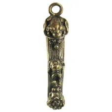 Амулет Жезл Жуйи с Трехлапой жабой 50мм, бронза KB01-14