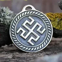 Оберег № 12 Родовик, бронза, Д-27мм, 27*30мм (СО 012) BV01-12