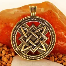 Квадрат Сварога, бронза, Д-33мм, 33*40мм (СП 019) BV07-19