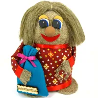 Домовой Кузя с мешком 16см ДМЛ017