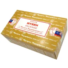 Благовония прямоугольные SATYA Myrrh МИРРА 15 грамм блок 12 штук