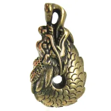 Амулет Дракон 40х22мм, бронза KB01-05