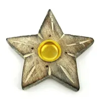 Подставка для благовоний Звезда 8см дерево R294-5