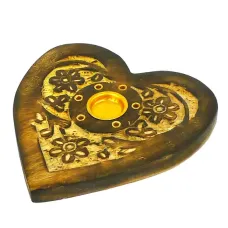 Подставка под благовония Сердце 10,5 см, дерево SSWH-45А