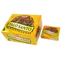 Благовония конусные HEM Palo Santo Священное дерево блок 12 штук