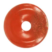 Подвеска круглая Красная Яшма с отверстием d 4см A112-02