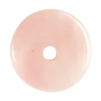 Подвеска круглая Розовый Кварц с отверстием d3,5см R411-06