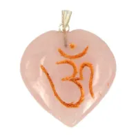 Подвеска сердце Розовый Кварц 4см R418-20