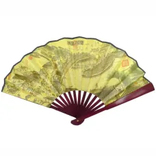 Веер 26х42см дерево, ткань N008-39