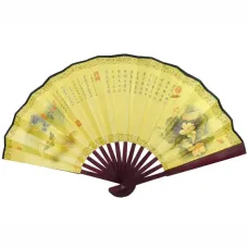 Веер 26х42см дерево, ткань N008-40