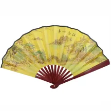 Веер 26х42см дерево, ткань N008-41