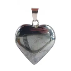 Амулет Сердце Гематит 20мм A091-18