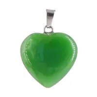 Амулет Сердце Нефрит 20мм A091-21