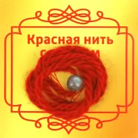 Красная нить с камнем Лабрадор, 8мм BK70