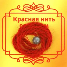Красная нить с камнем Лабрадор, 8мм BK70