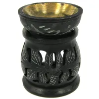 Аромалампа 8,5см, камень, чаша с бронзовой вставкой L055-18