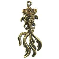 Амулет Золотая рыбка 50мм, бронза KB01-04