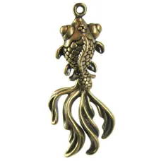 Амулет Золотая рыбка 50мм, бронза KB01-04