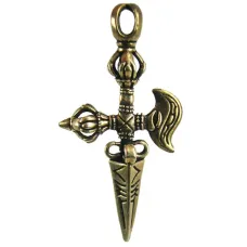 Амулет Пхурба с топором Дигуг 58х30мм, бронза KB01-07