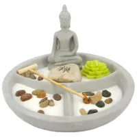 Садик Дзен Будда, 21х13см, искусственный камень M326-5