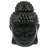 Аромалампа Будда 11см черная, керамика M673-11