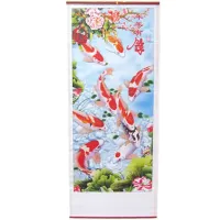 Панно-свиток Карпы 76х31,5см W-08