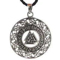 Амулет Валькнут 40х35мм, металл A121-91