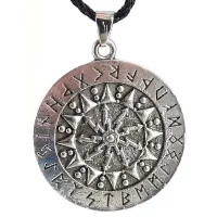 Амулет Щит Одина 40х35мм, металл A121-93