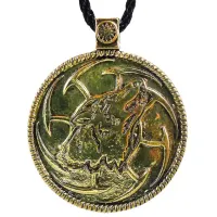 Амулет Коловрат с Волком 34х41мм, металл A125-80