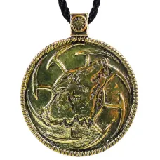 Амулет Коловрат с Волком 34х41мм, металл A125-80