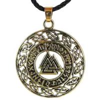 Амулет Валькнут 40х35мм, металл A125-91