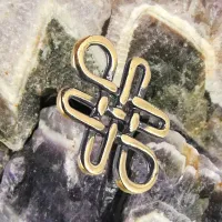 Амулет Узел Долголетия, бронза, 27*20*2мм (А 051) BV15-51