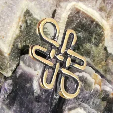 Амулет Узел Долголетия, бронза, 27*20*2мм (А 051) BV15-51