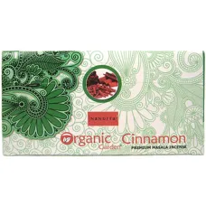 Благовония прямоугольные Nandita Organic Cinnamon КОРИЦА 15 грамм блок 12 штук