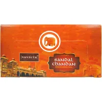 Благовония прямоугольные Nandita Sandal Chandan Сандал Чандан 15 грамм блок 12 штук