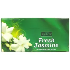 Благовония прямоугольные Nandita Fresh Jasmine СВЕЖИЙ ЖАСМИН 15 грамм блок 12 штук