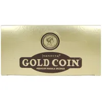 Благовония прямоугольные Nandita Gold Coin Золотая монета 15 грамм блок 12 штук