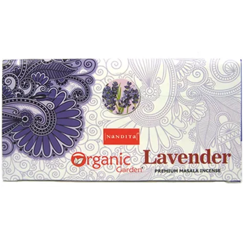 Благовония прямоугольные Nandita Organic Lavender ЛАВАНДА 15 грамм блок 12 штук