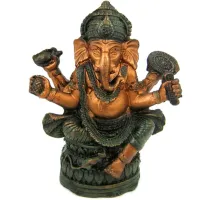 Ганеш фигурка, 12х9,5 см, полистоун N608-08