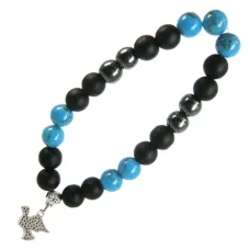 Браслет с подвеской на Крепкие отношения (Голубь) камень, 8мм