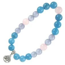 Браслет с подвеской на развитие (Дерево Жизни) камень, 8мм BA050041