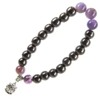 Браслет с подвеской на Мудрость (Сова) камень, 8мм BA060124