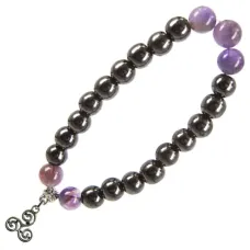 Браслет с подвеской на Гармонию (Трискель) камень, 8 мм BA060260