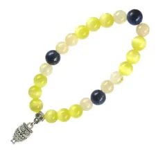 Браслет с подвеской на Мудрость (Сова) камень, 8мм BA070120