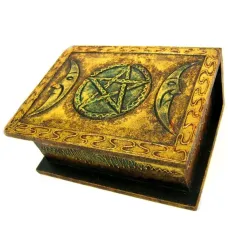 Шкатулка Пентаграмма 19х15х8см дерево IN0267