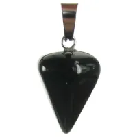 Подвеска Черный агат 3см камень M816-15