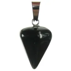 Подвеска Черный агат 3см камень M816-15
