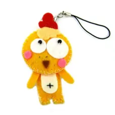 Брелок Бабайка фетровый цыпленок S-4075277